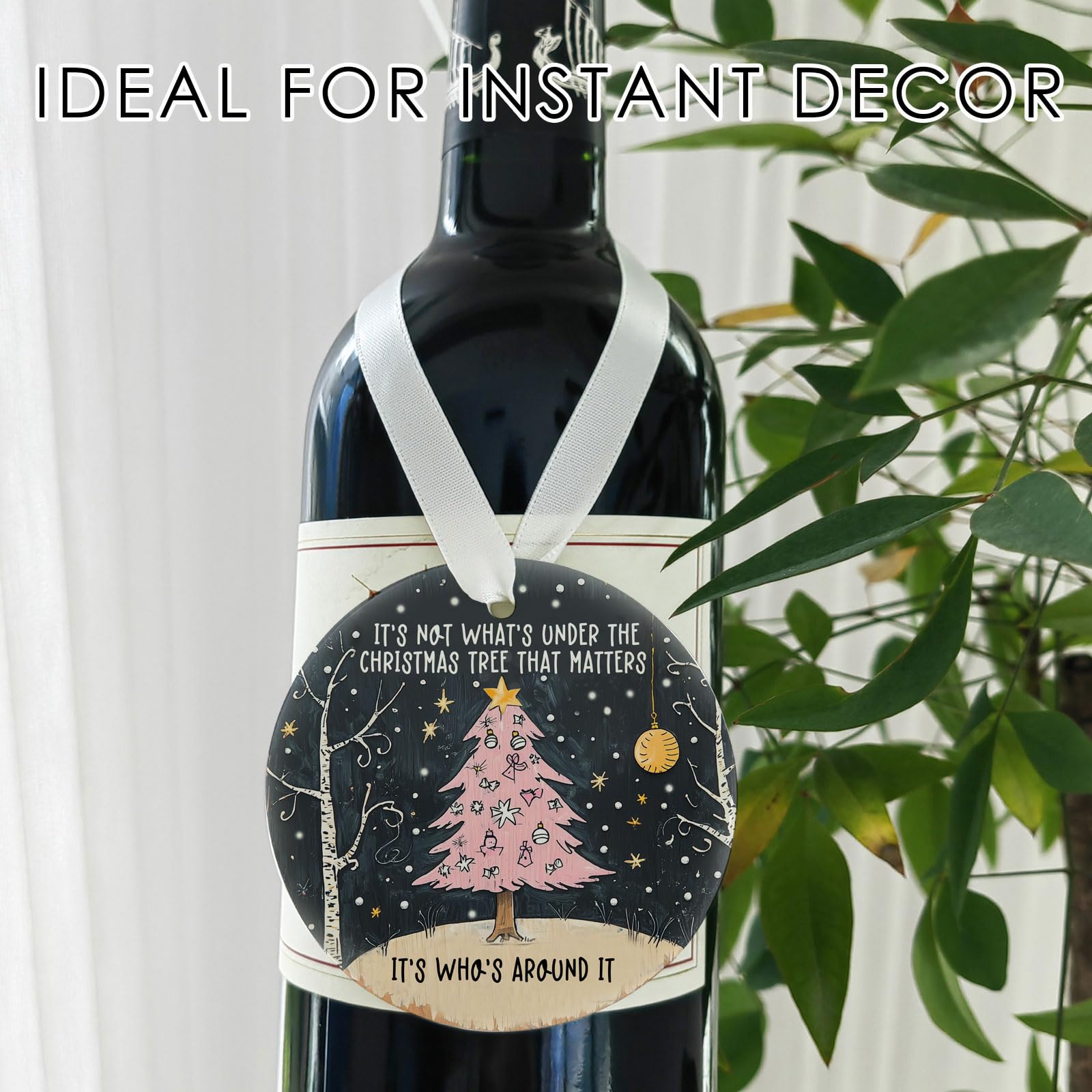 Compact 3 inch ceramic ornament for tree decor