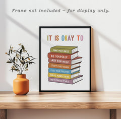 Positive affirmation wall art for kids Japrex 8x10