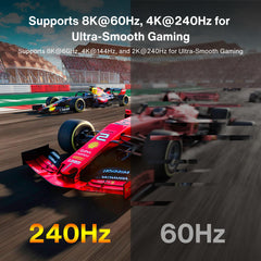 32.4Gbps bandwidth with DSC 1.2a for clear video and audio