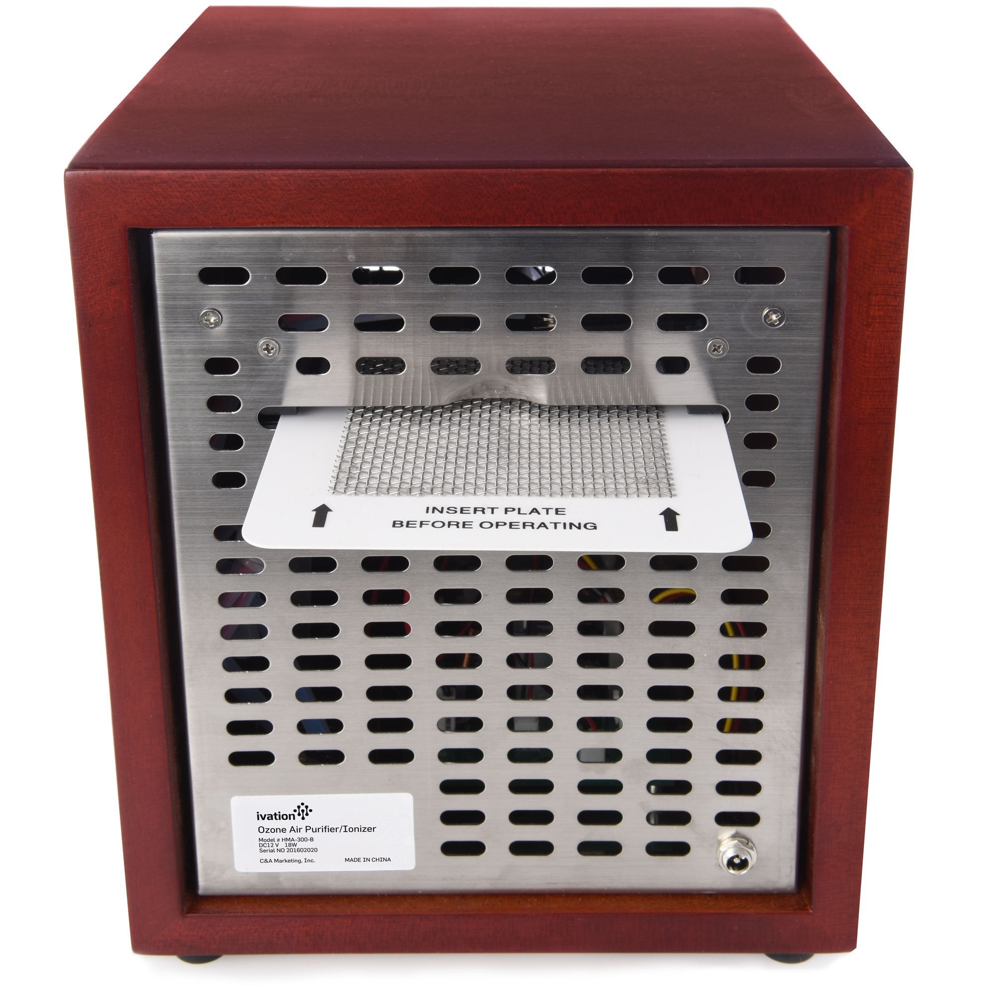 Cherry wood exterior with stainless steel cabinet design