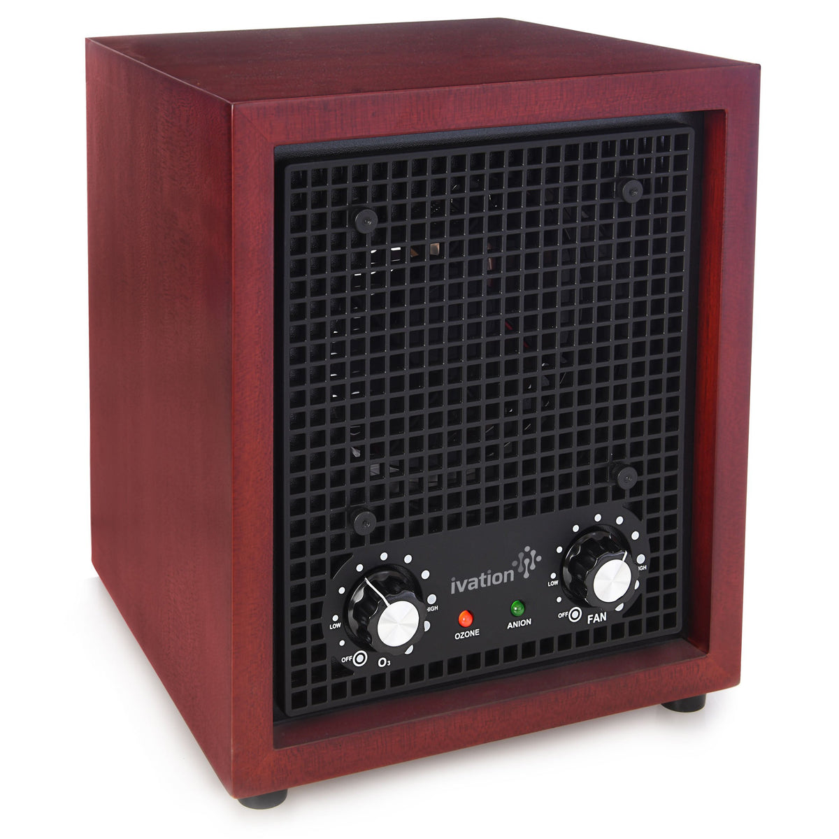 Ivation ozone generator air purifier with cherry wood exterior