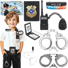 IVENRXIU police toys set with badge and walkie talkie accessories