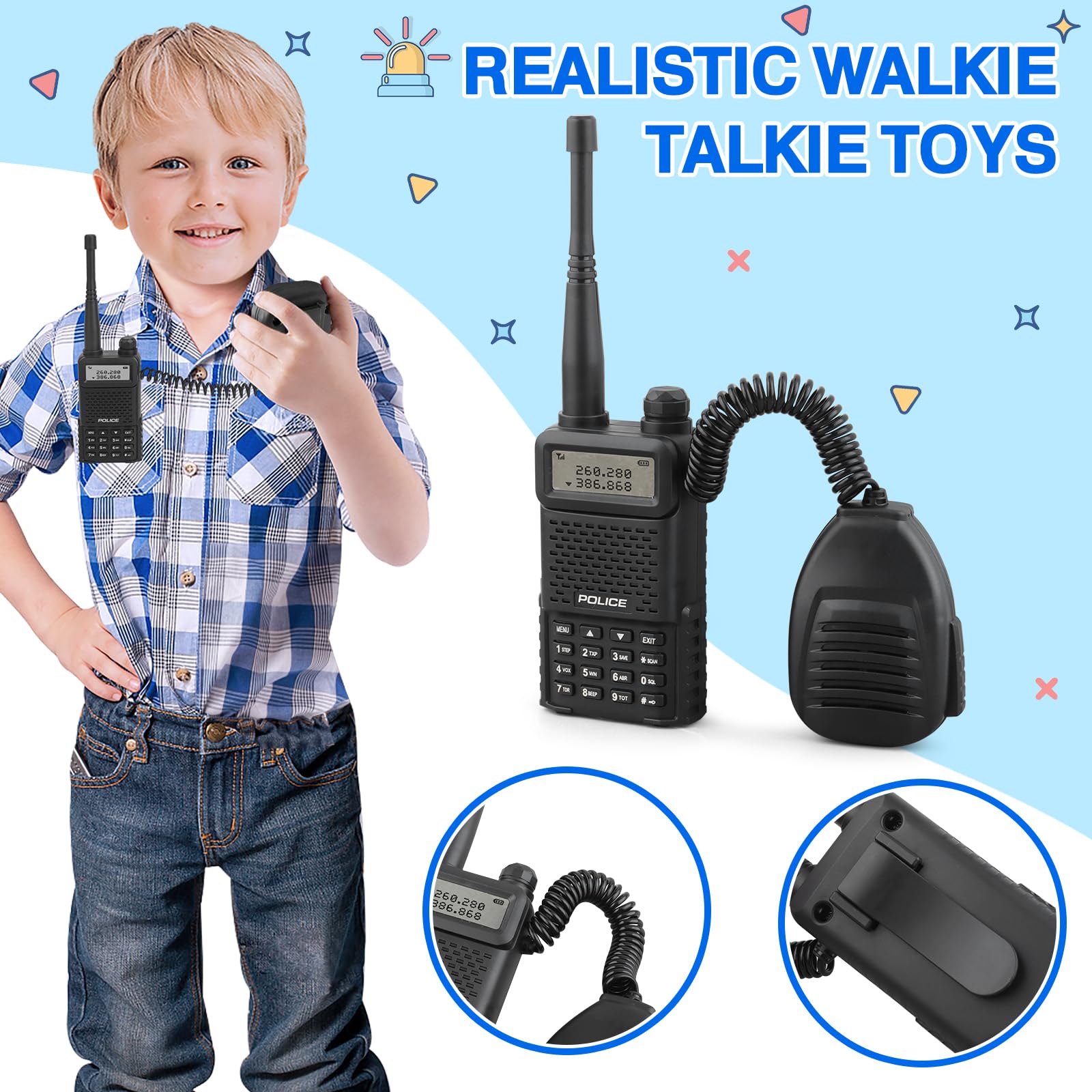 Up to 13 accessories for kids police play from IVENRXIU