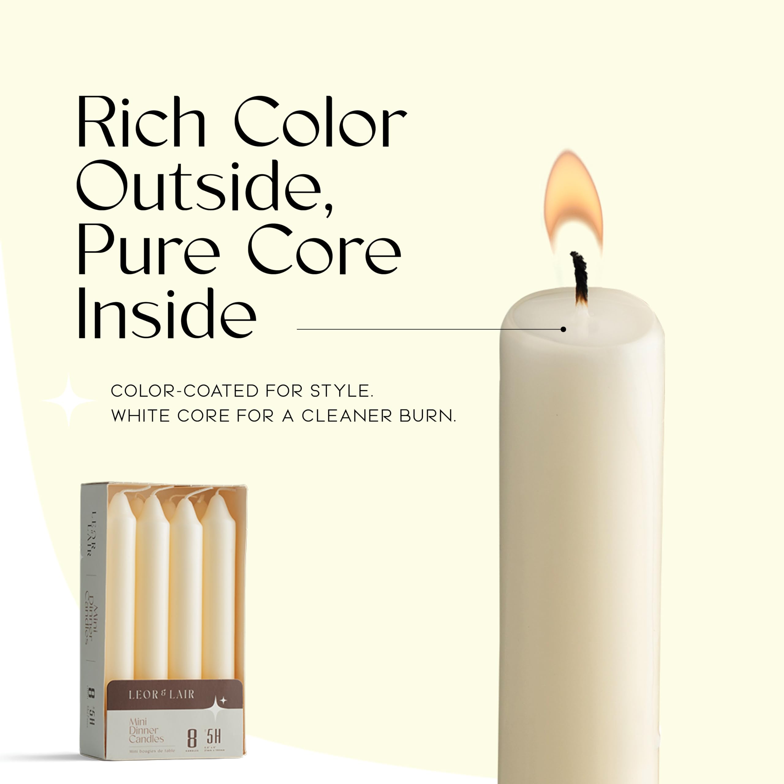 Candle centerpiece accents ivory tapered candles for events and home decor