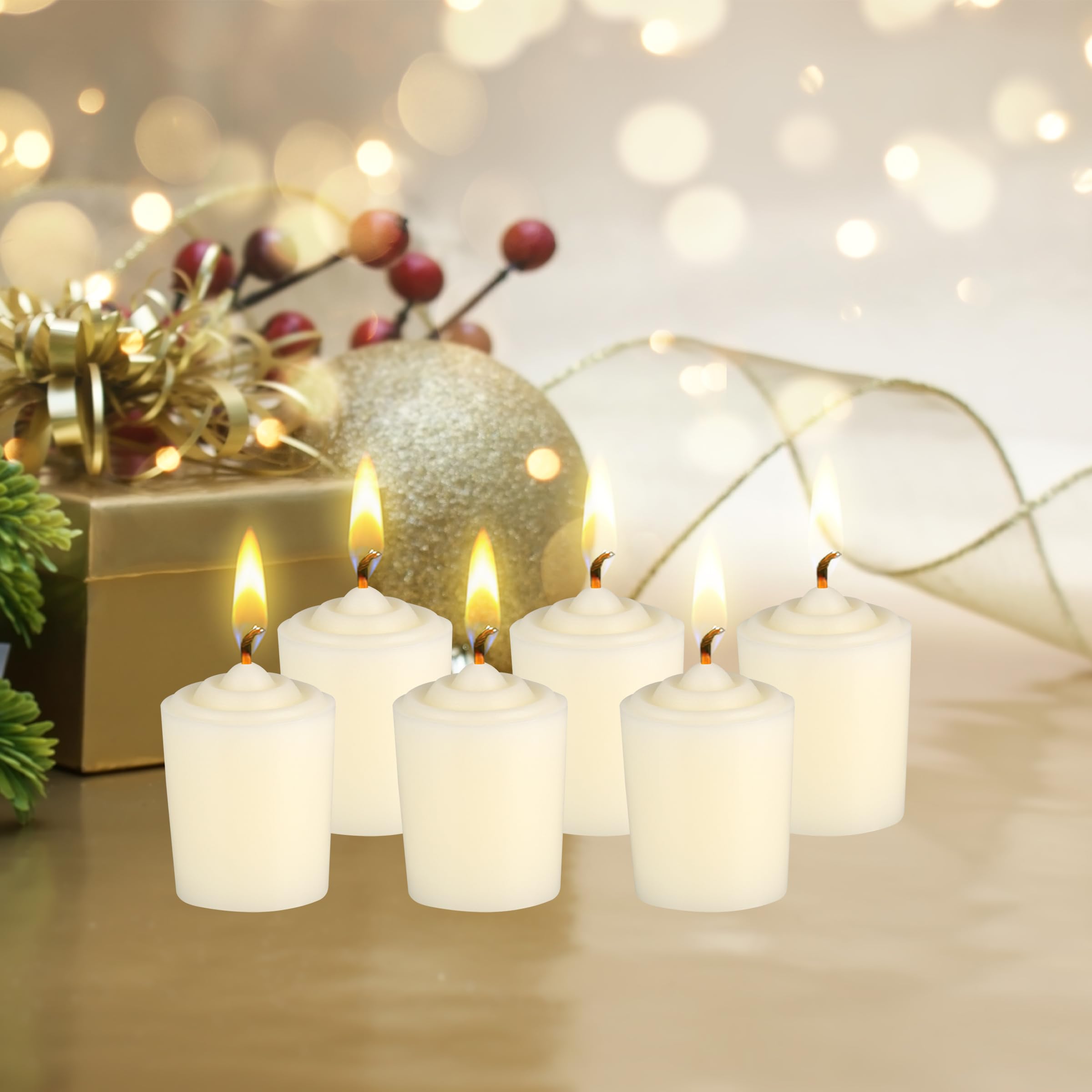 12 piece Mega Candles votive set for centerpieces and decor
