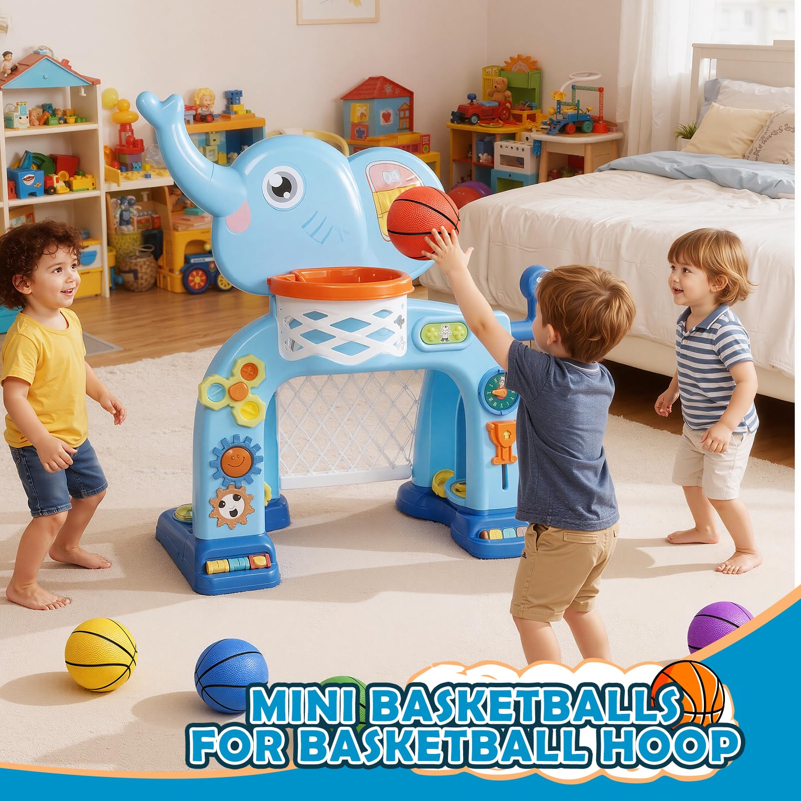 Soft durable PVC mini basketballs for indoor outdoor use