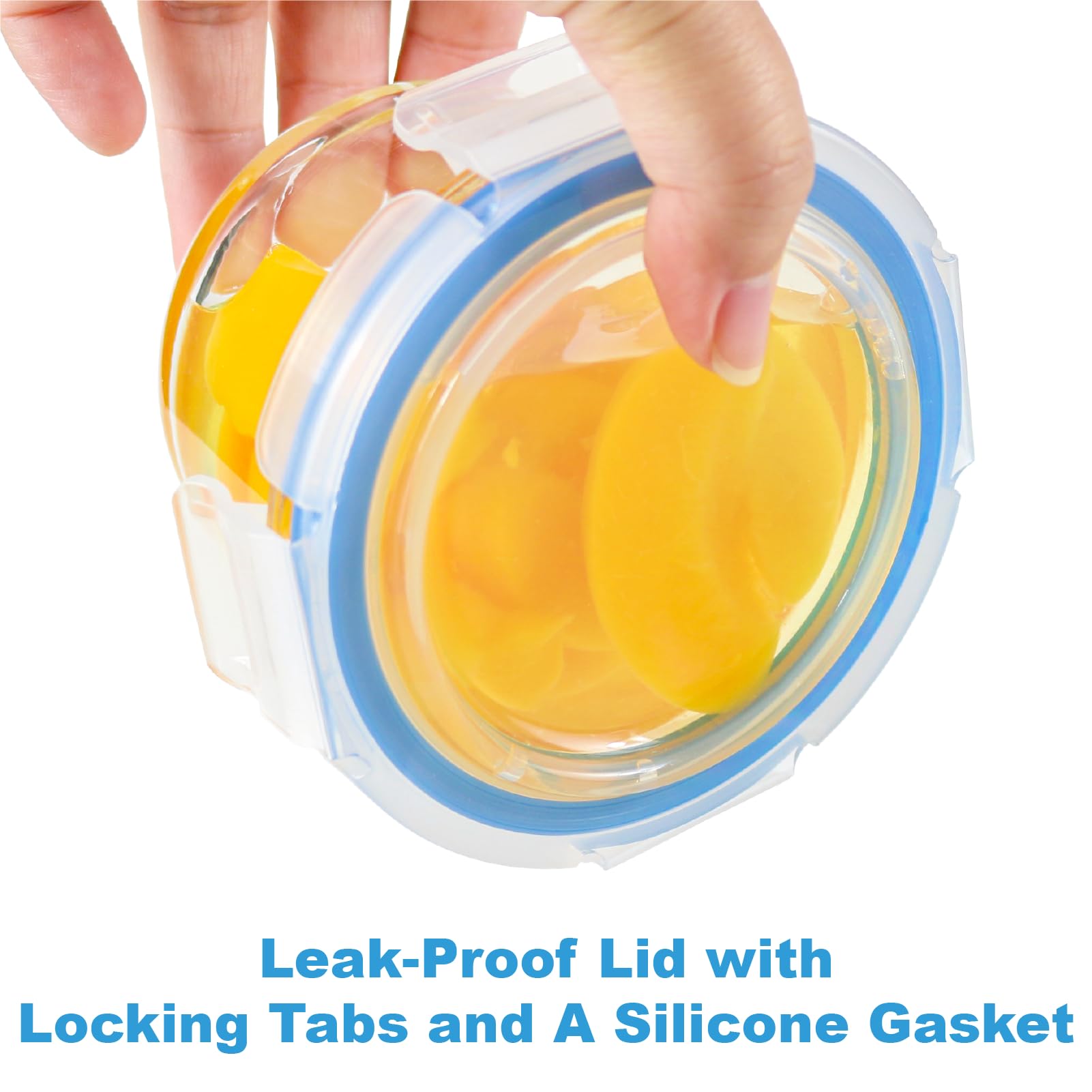 Iyulania dishwasher and microwave safe container