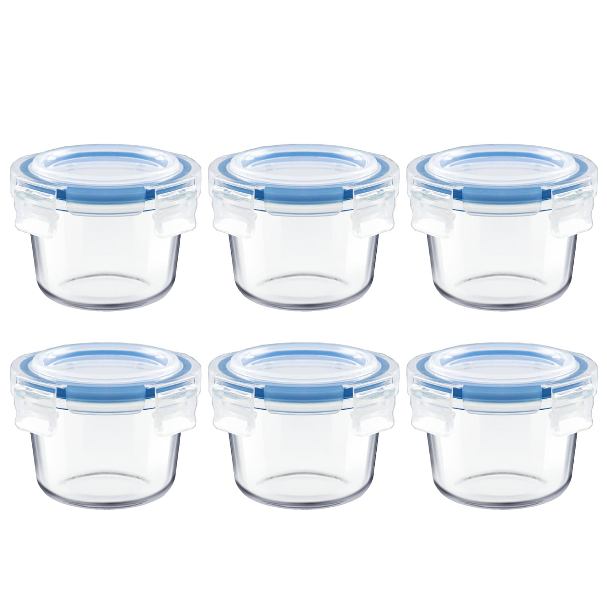 Iyulania 6 pack small glass storage container set