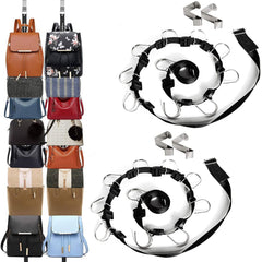 IZUS bag organizer rack holder purse hanging 20 hooks white image 1