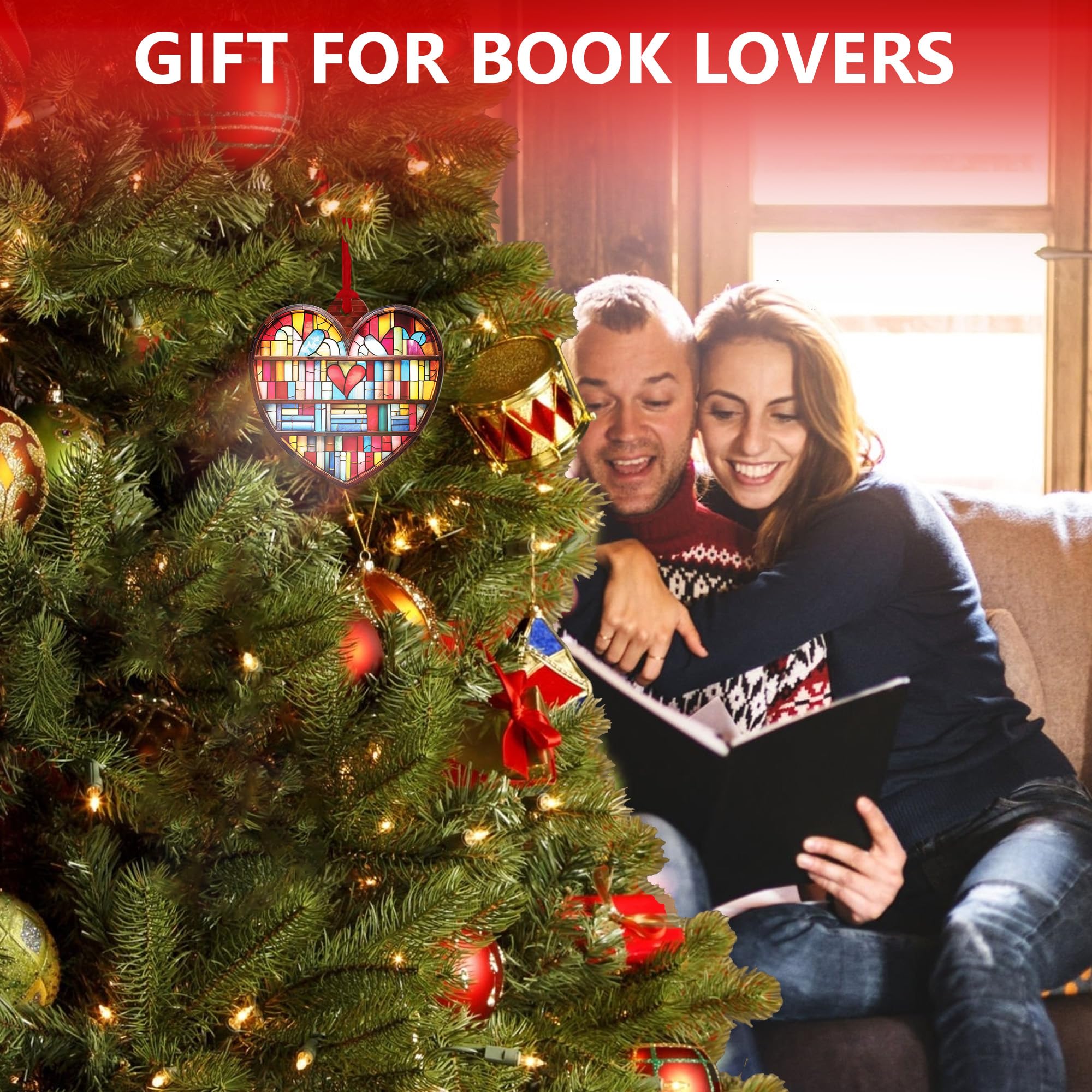 Book club decor ornament for readers and librarians