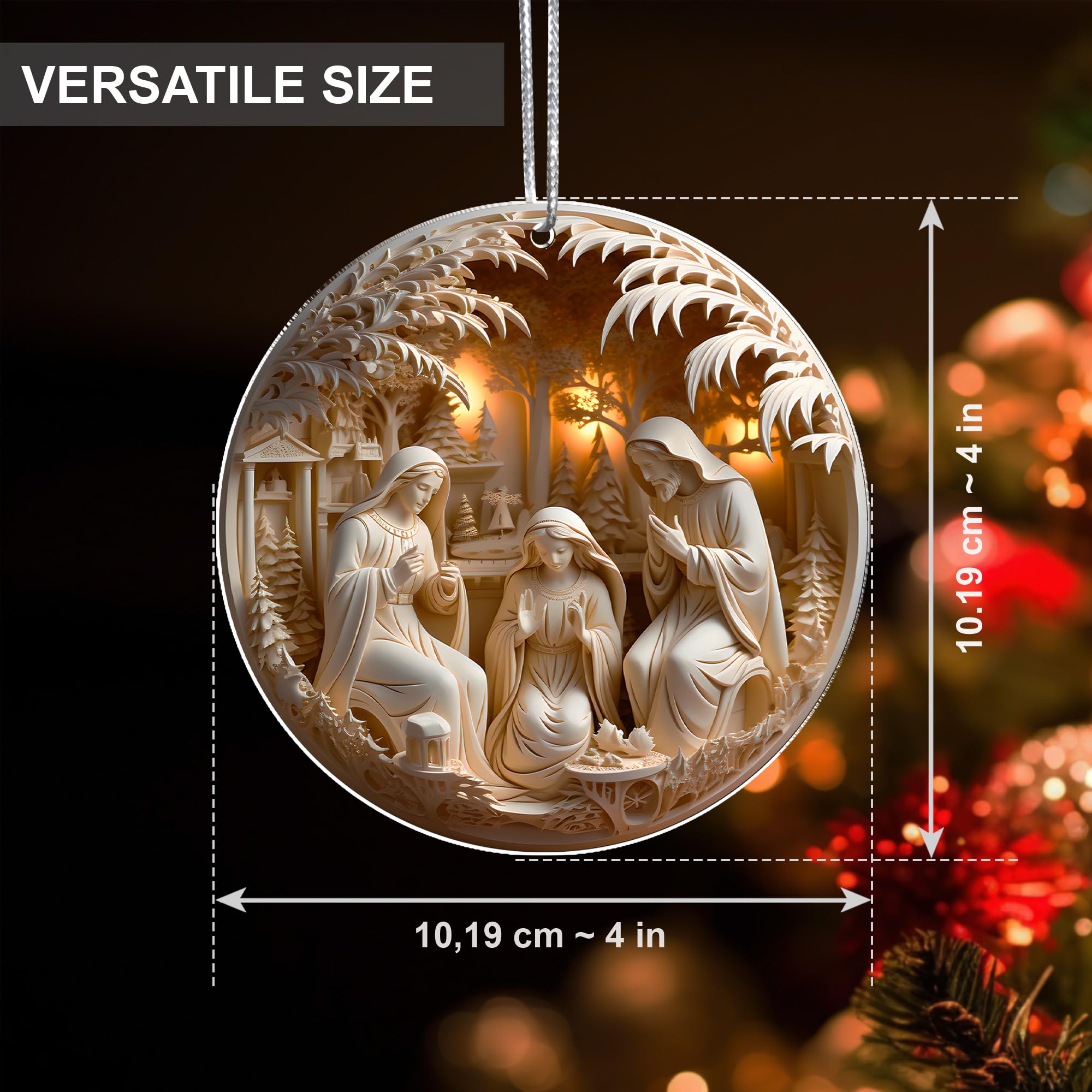 Jabihome acrylic suncatcher ornament with year 2025