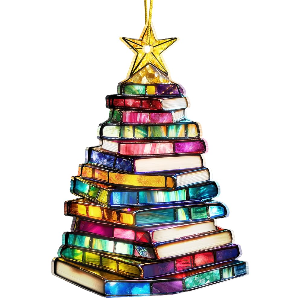 Jabihome Book Ornament for Christmas Tree close up detail