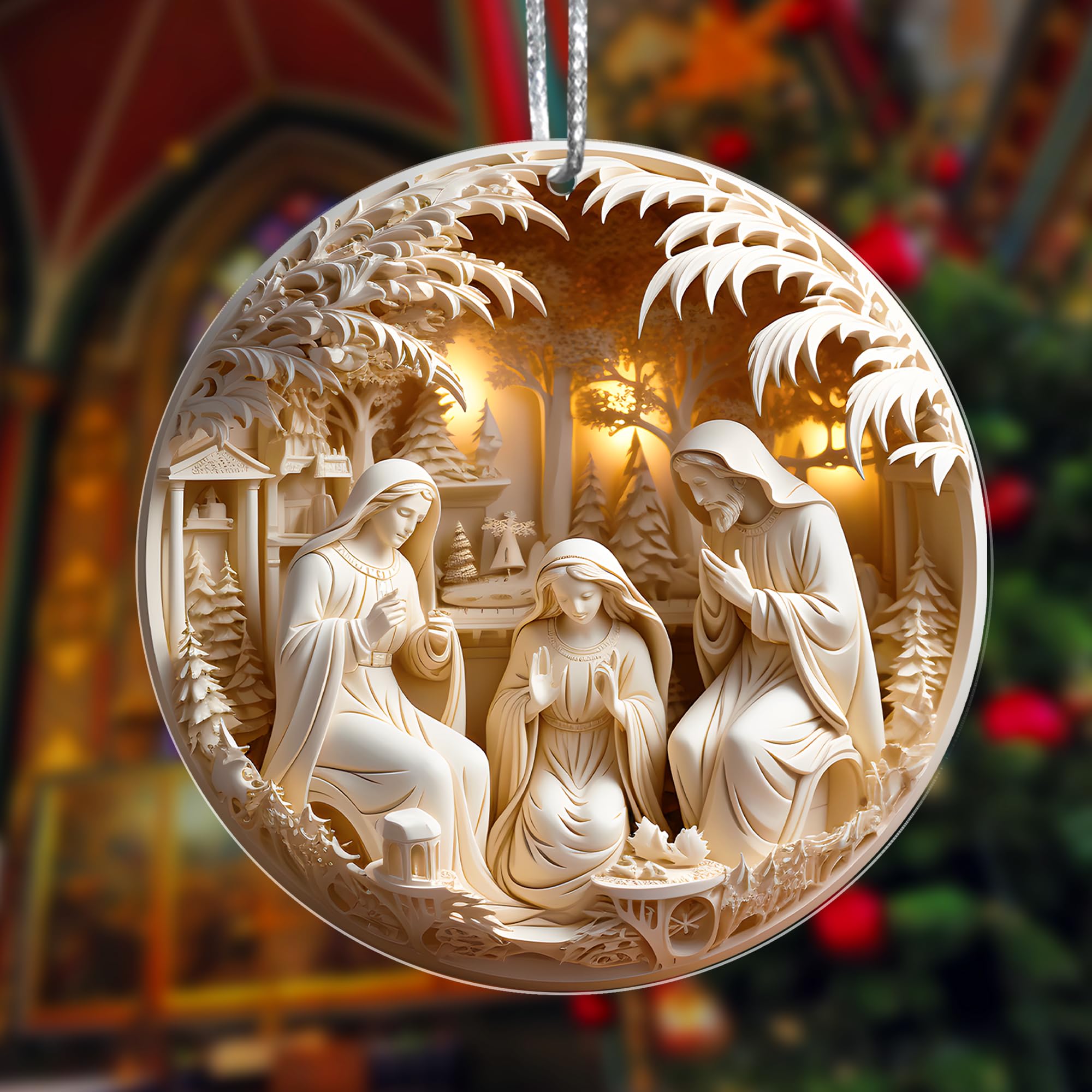 Gift box and ribbon included Jabihome ornament 2025