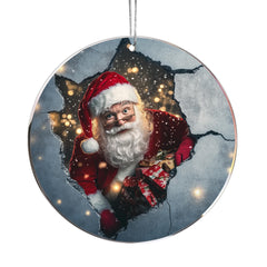 Jabihome Christmas ornament 2025 with stained glass look