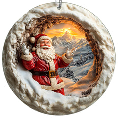 Jabihome Christmas Ornaments 2025 collectible with Santa Sunrise design