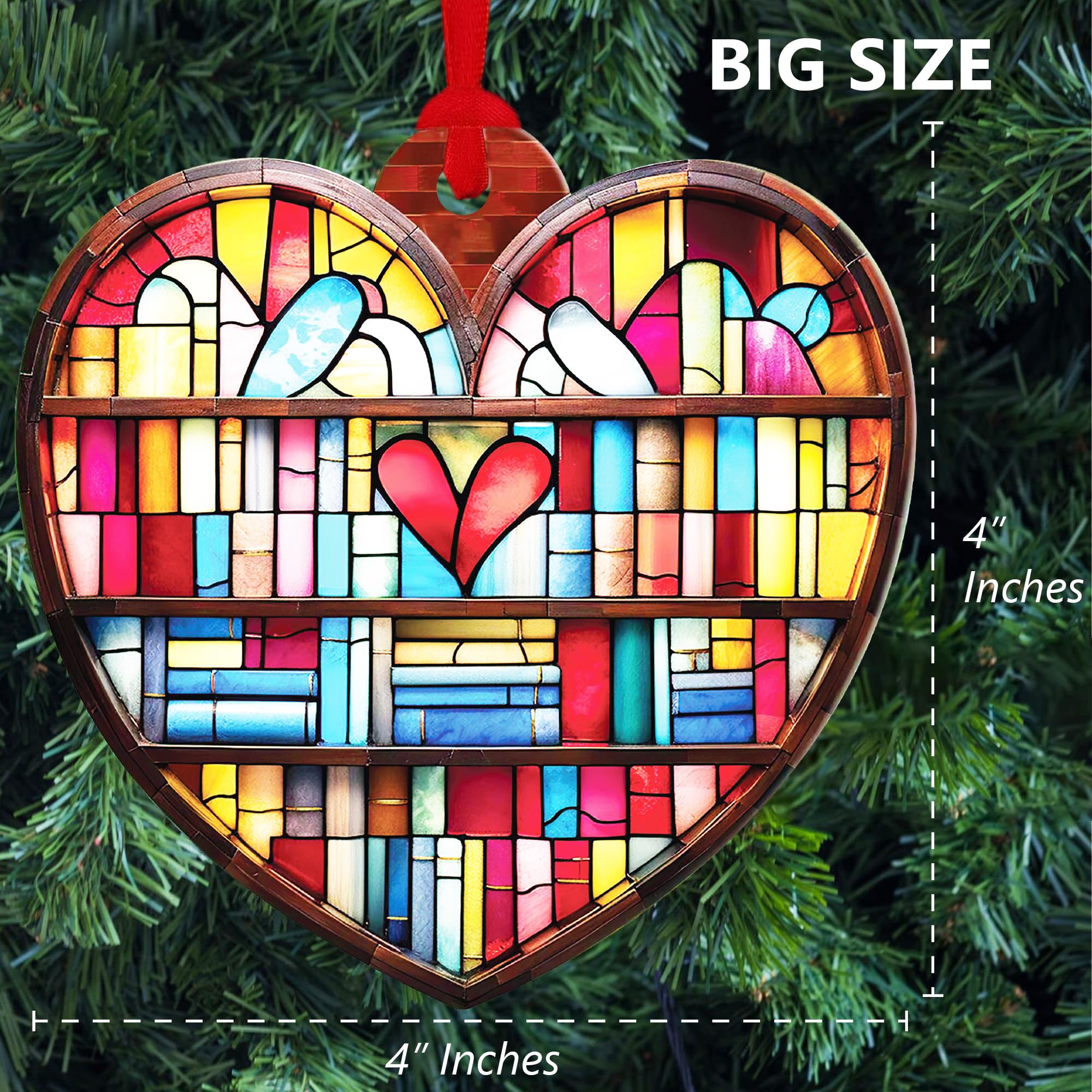 Librarian gift ornament for women readers