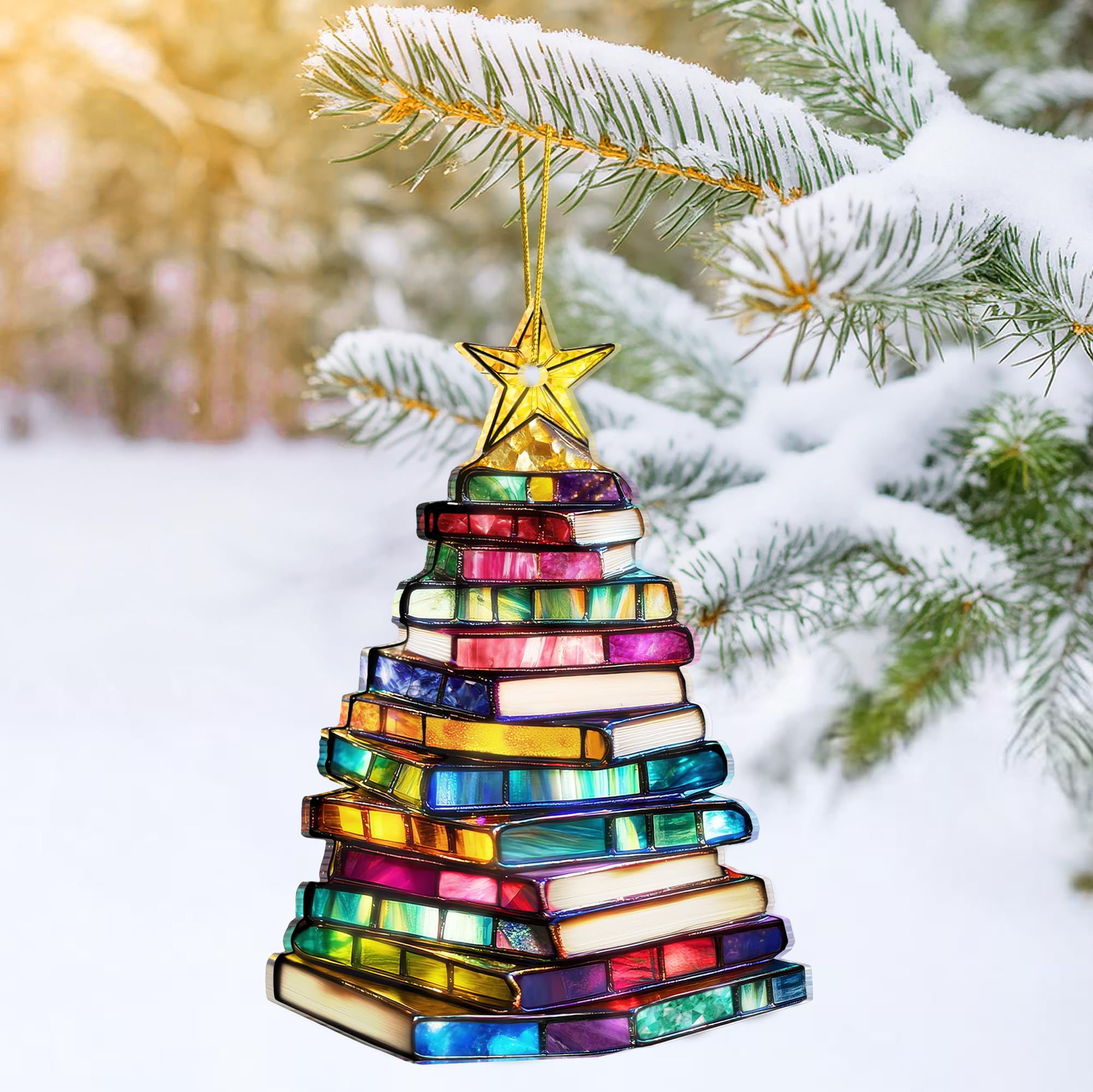 Window hanging bookish present for readers and librarians