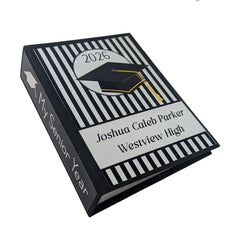 Jadazzles LLC Graduation Photo Album 50 pictures black linen hard cover