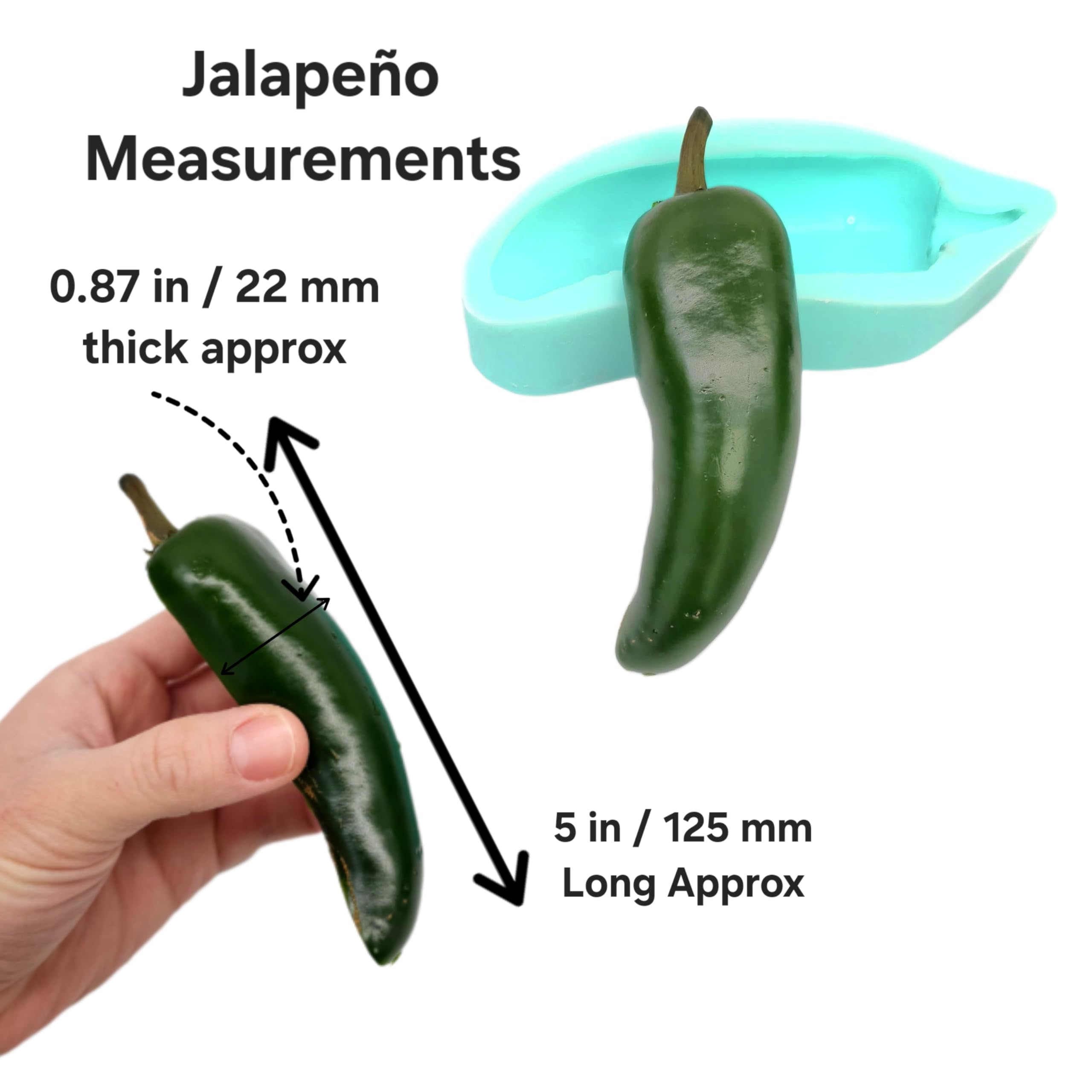 Jalapeno mold NS030 model for crafts and desserts
