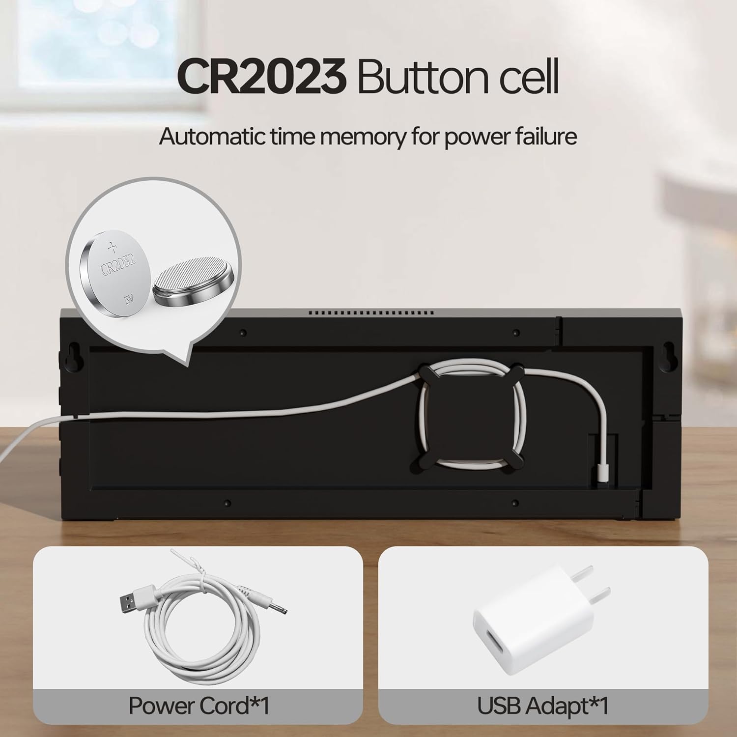 Eight color options for display on JALL clock