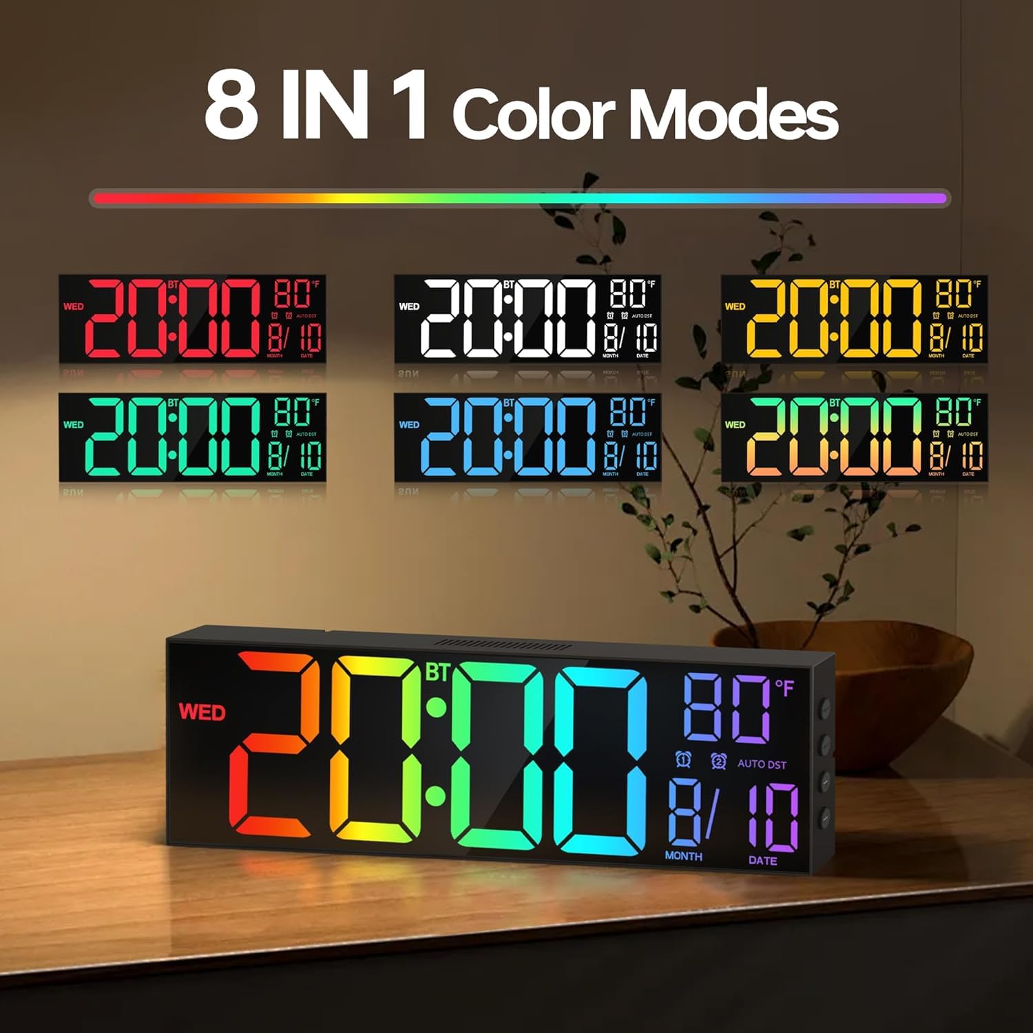 Seniors friendly 16.2 inch digital wall clock for classroom