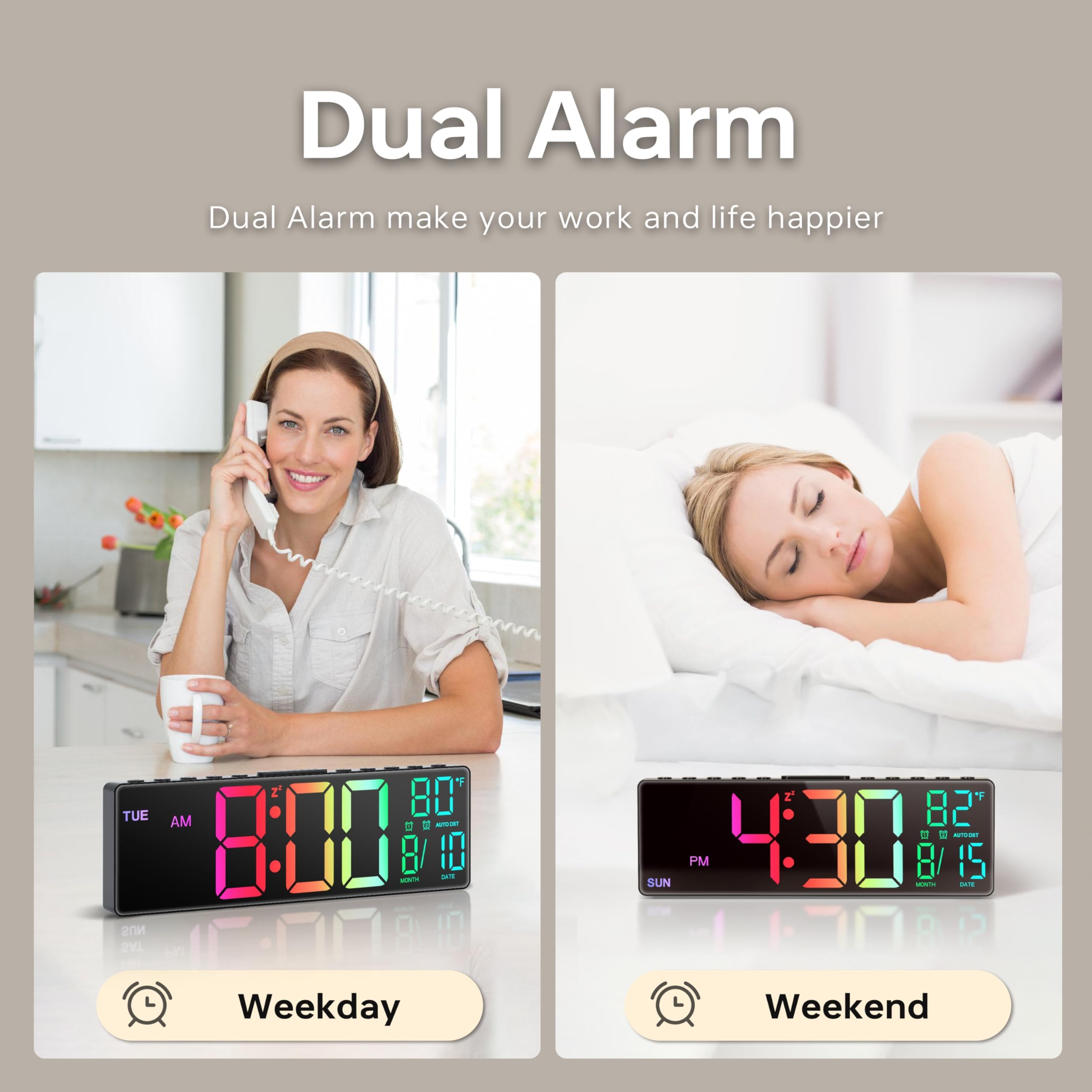 JALL wall or desk mount clock ready for placement