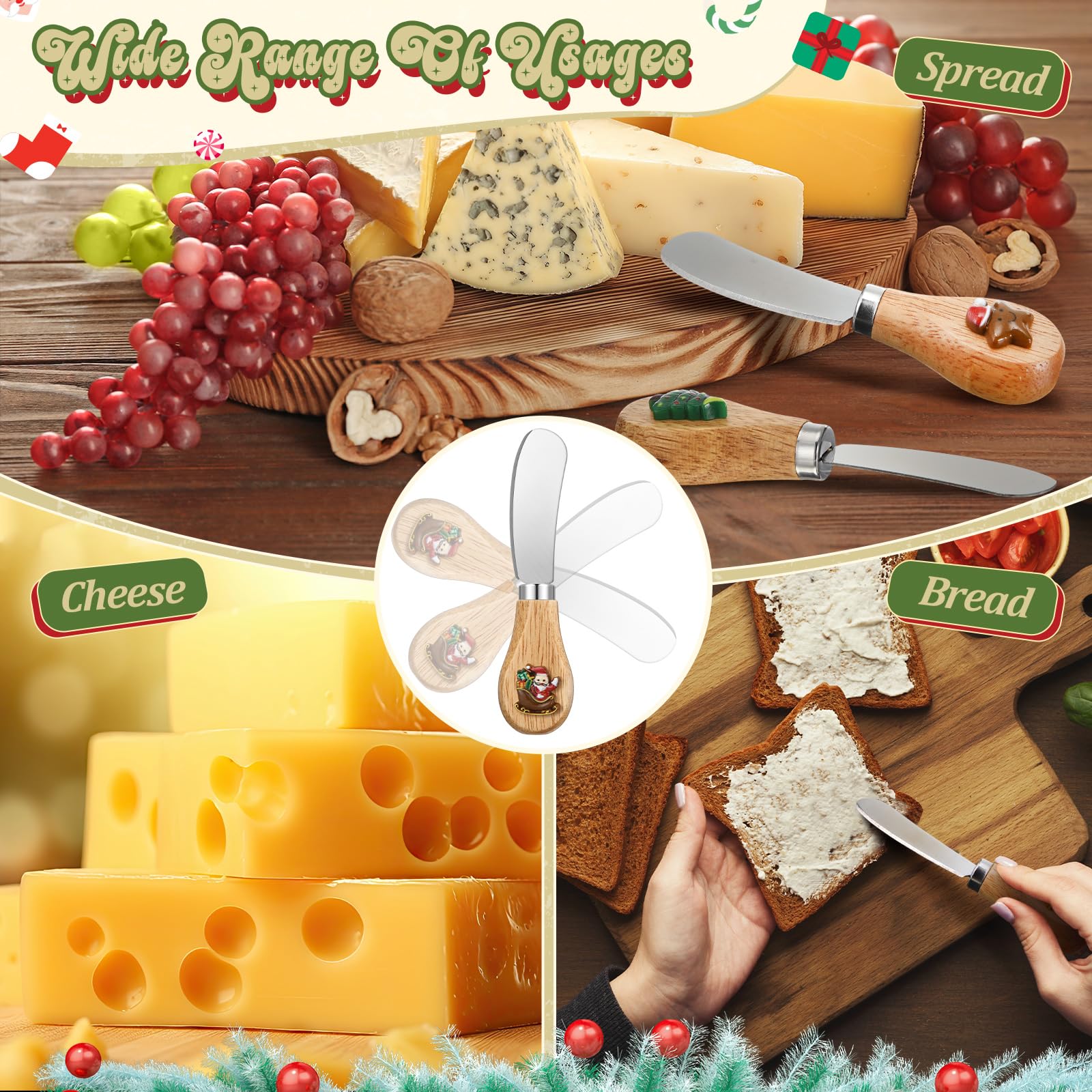Jam and butter spreaders in a 24 piece set