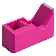 JAM PAPER Colorful Desk Tape Dispensers Pink side angle