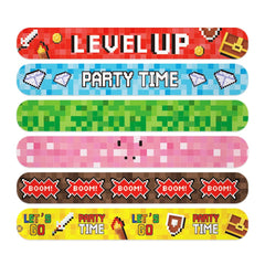 Assorted Pixel Slap Bracelets 6 styles pack 24 pcs image