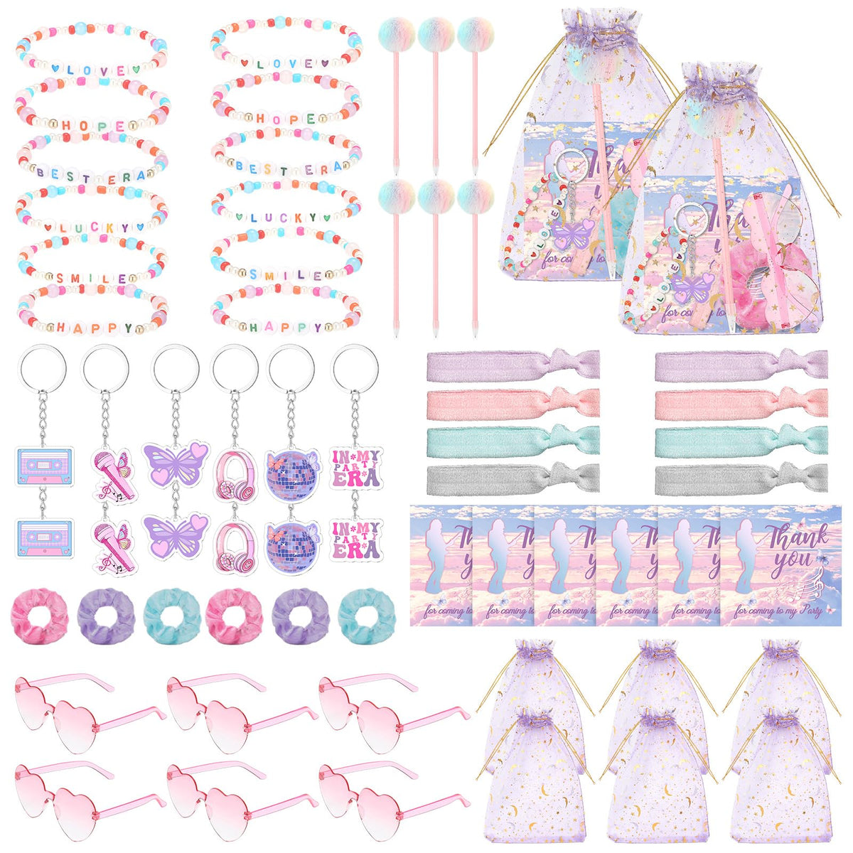 Janinka 62 Pcs singer theme party favors bulk contents