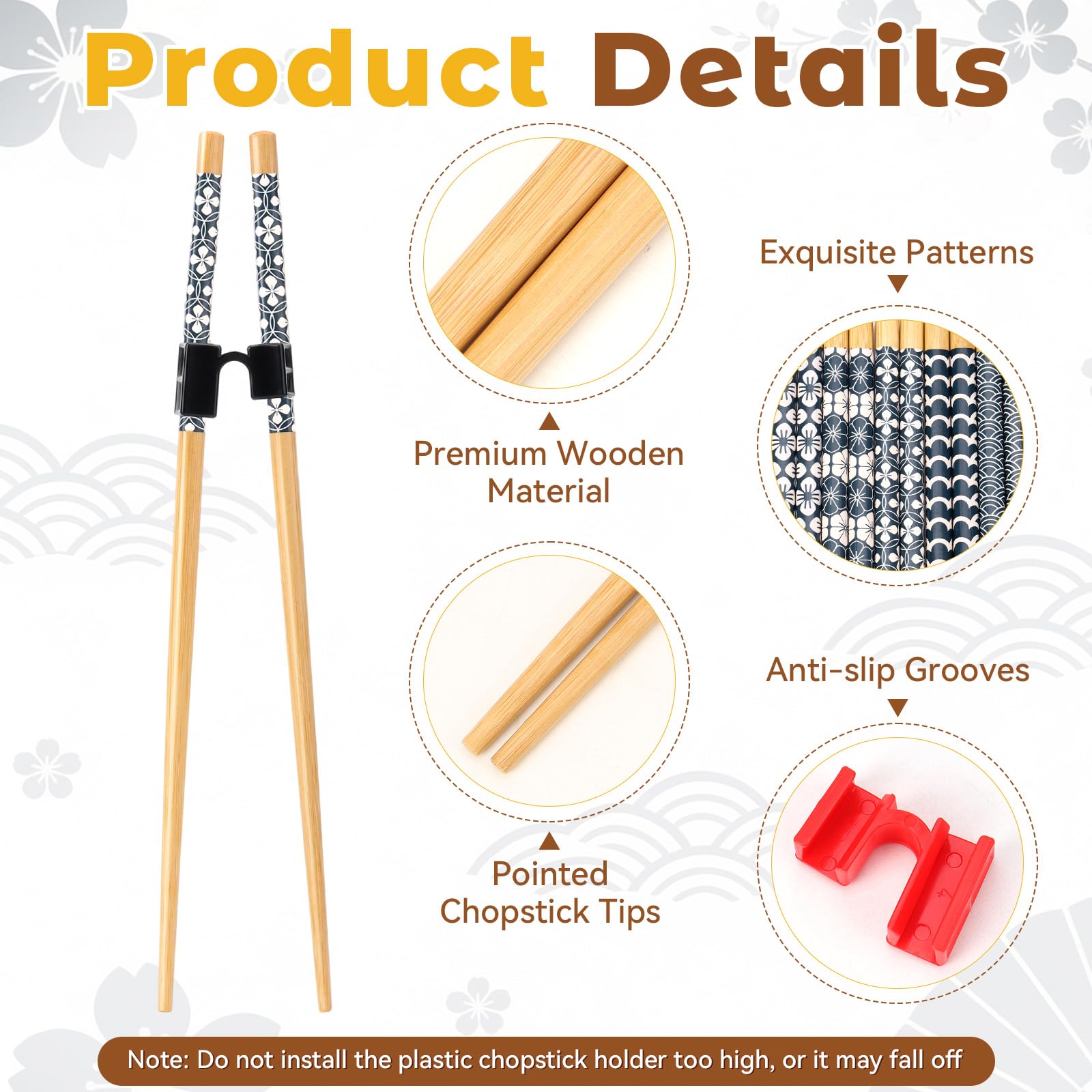 Training chopsticks set for adults beginners and learners