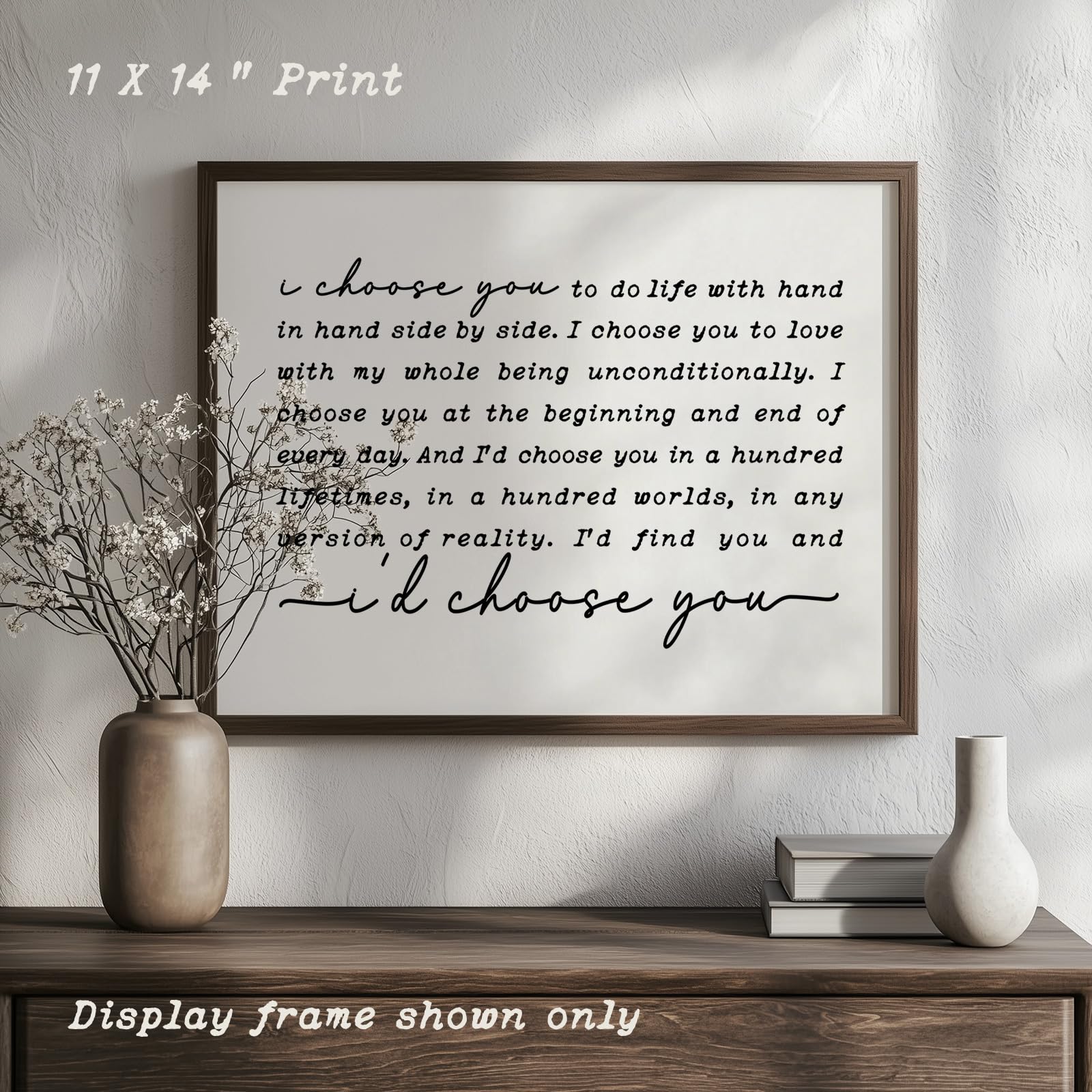 Couple gift wall art Japrex I Choose You Print