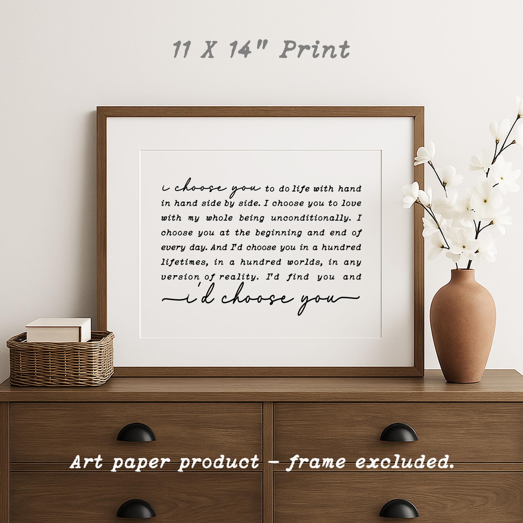 Japrex I Choose You Print farmhouse decor