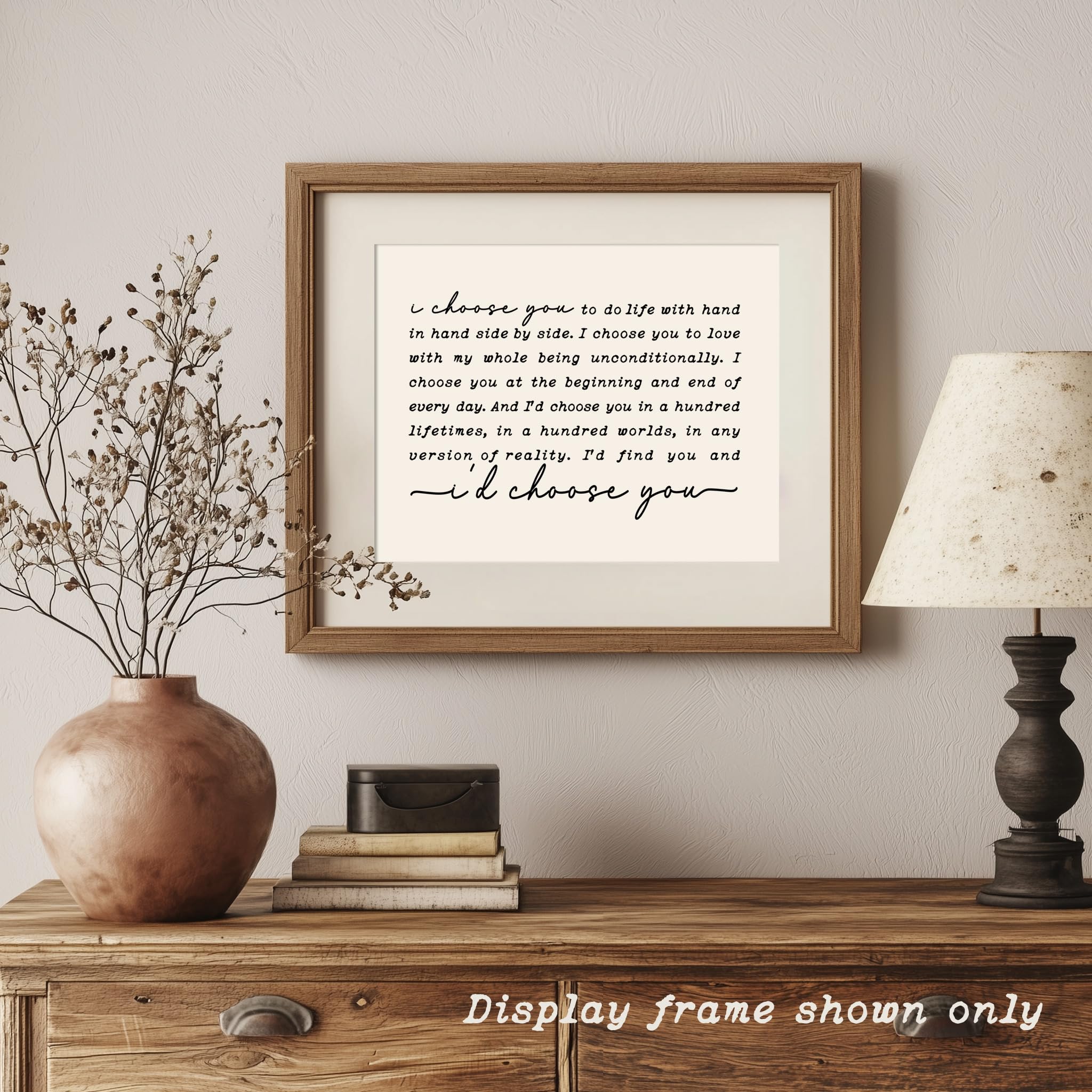 Anniversary gift print I Choose You Japrex