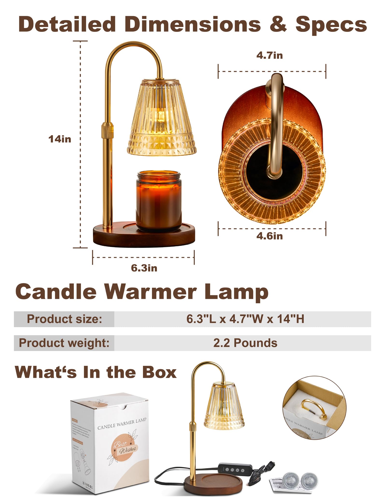 Jar candle compatibility from small tins to large 3-wick jars