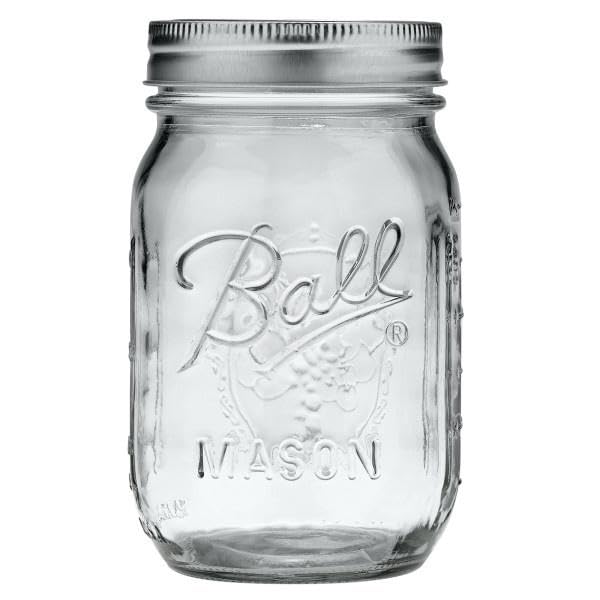 Regular Mouth Mason Ball Jars 16oz with lids and bands image 2