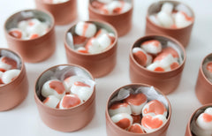 Fig Jasmine Wood Moss fragrance in RoseTin packaging of Jarful House wax melts
