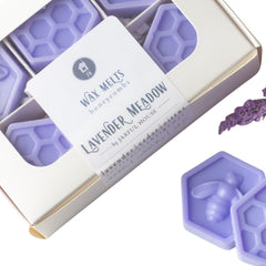 Jarful House Lavender Meadow wax melts pack of 6 with white box