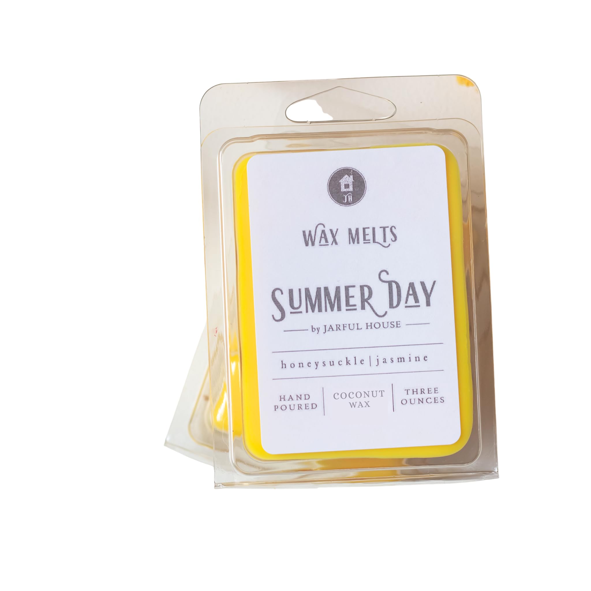 Jarful House Summer Day Coconut Wax Melts 3 oz clamshell with 6 cubes