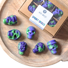 Pumpkin Patch scented wax melts Spooky Skulls by Jarful House 6 pack