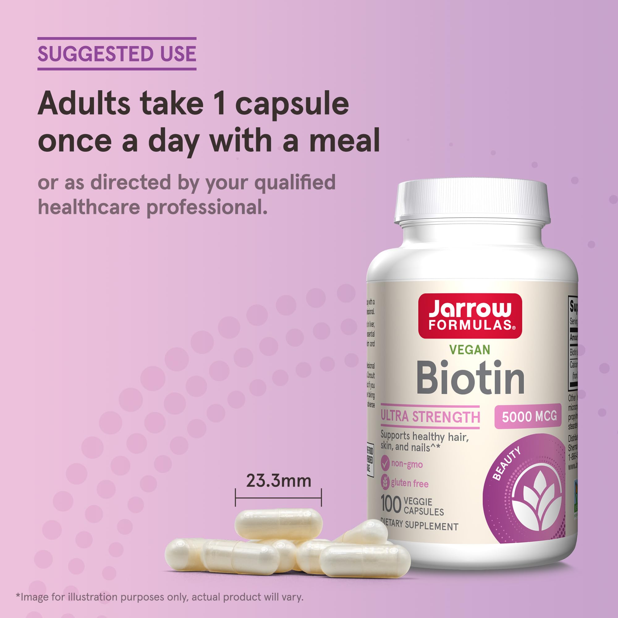 Daily wellness Biotin 100 servings bottle