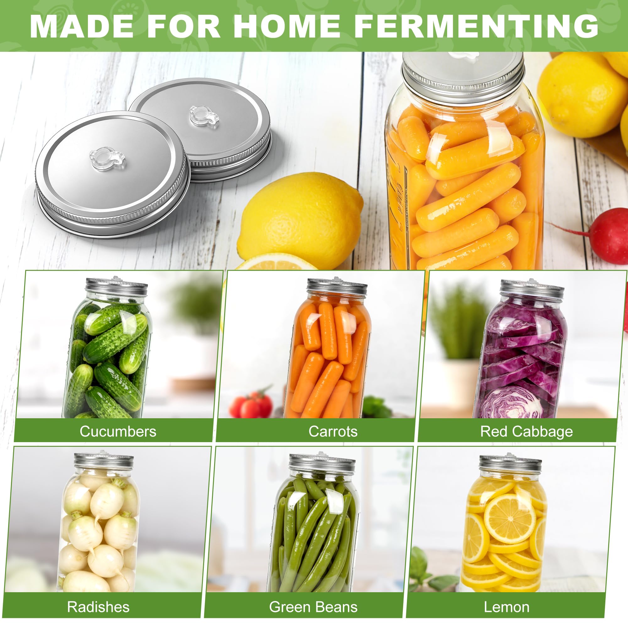 Jars not included in fermentation kit