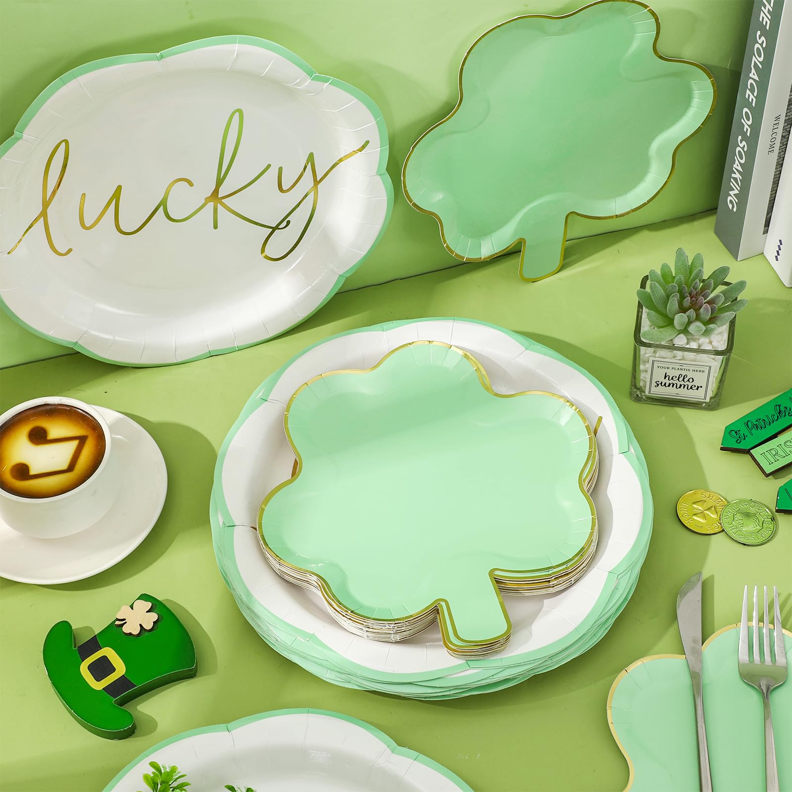 jarthenaamcs 9 inch disposable paper plate mint green