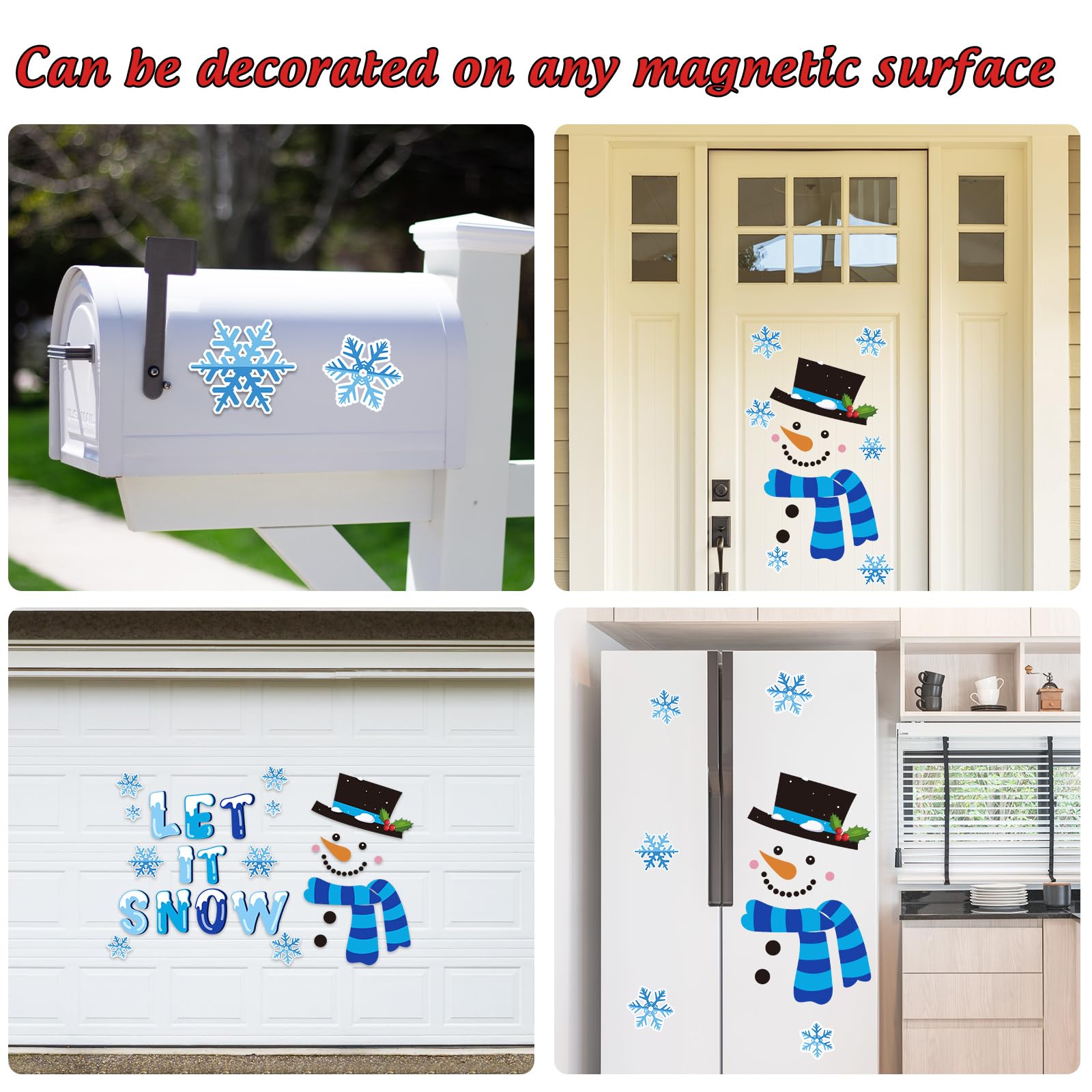Magnetic stickers applied to a metal surface including fridge or board