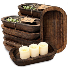 JarThenaAMCS wooden dough bowls 12pc set
