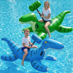 Jasonwell inflatable dinosaur pool floats for 2pack set with hammers