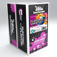 Assorted sampler flavors Java Factory coffee pods