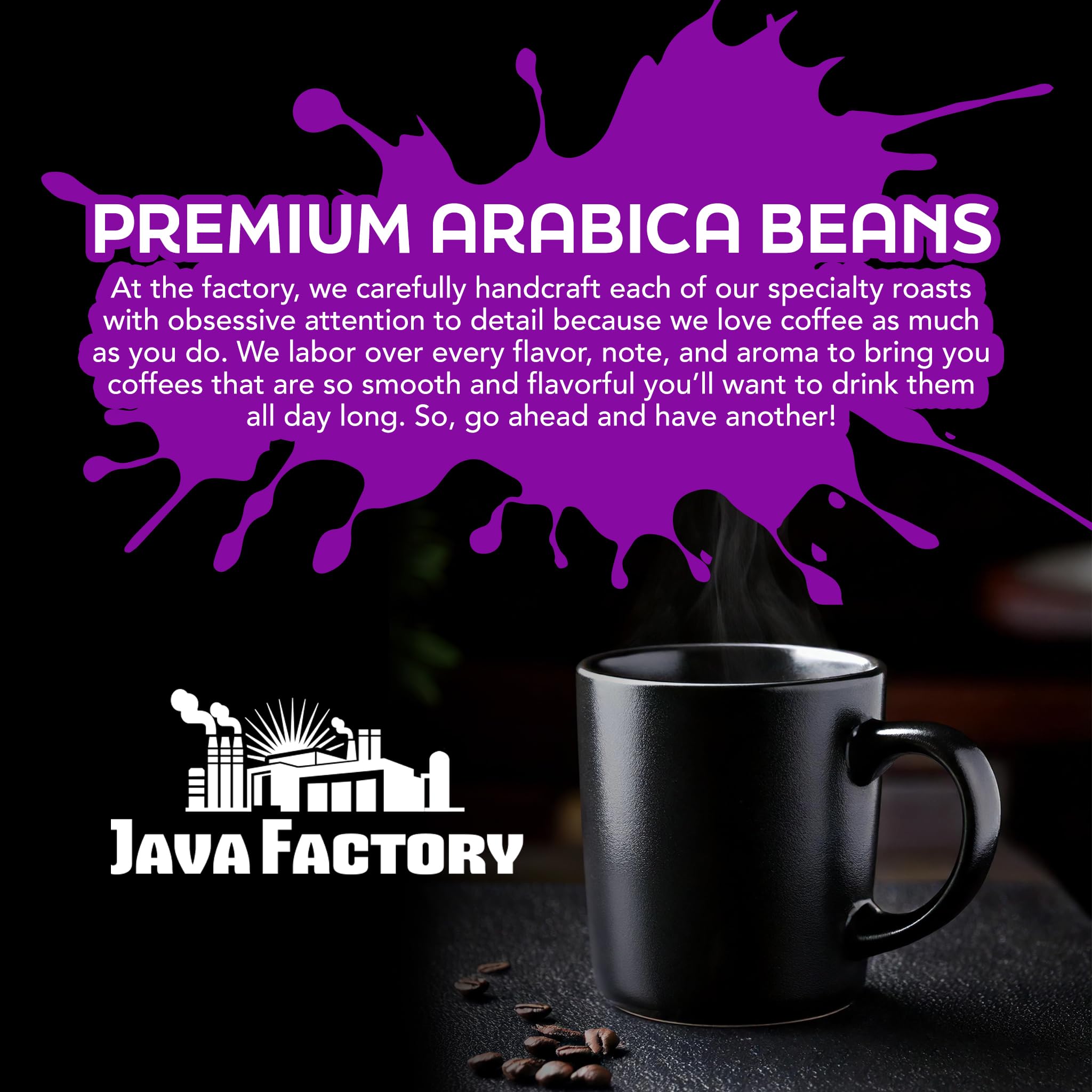Assorted flavor packaging for Java Factory coffee pods