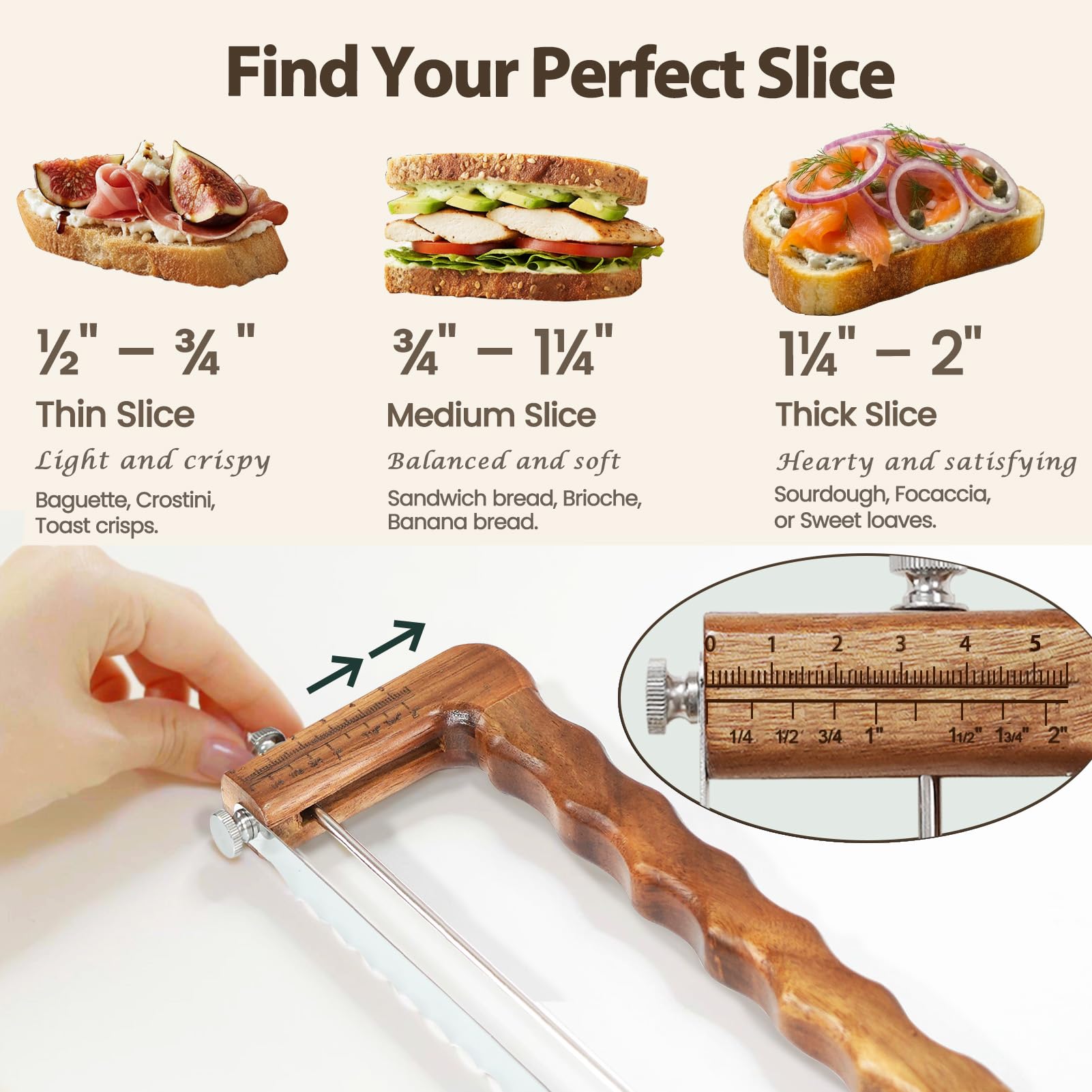 Jawanfu left and right handed reversible bread slicer blade