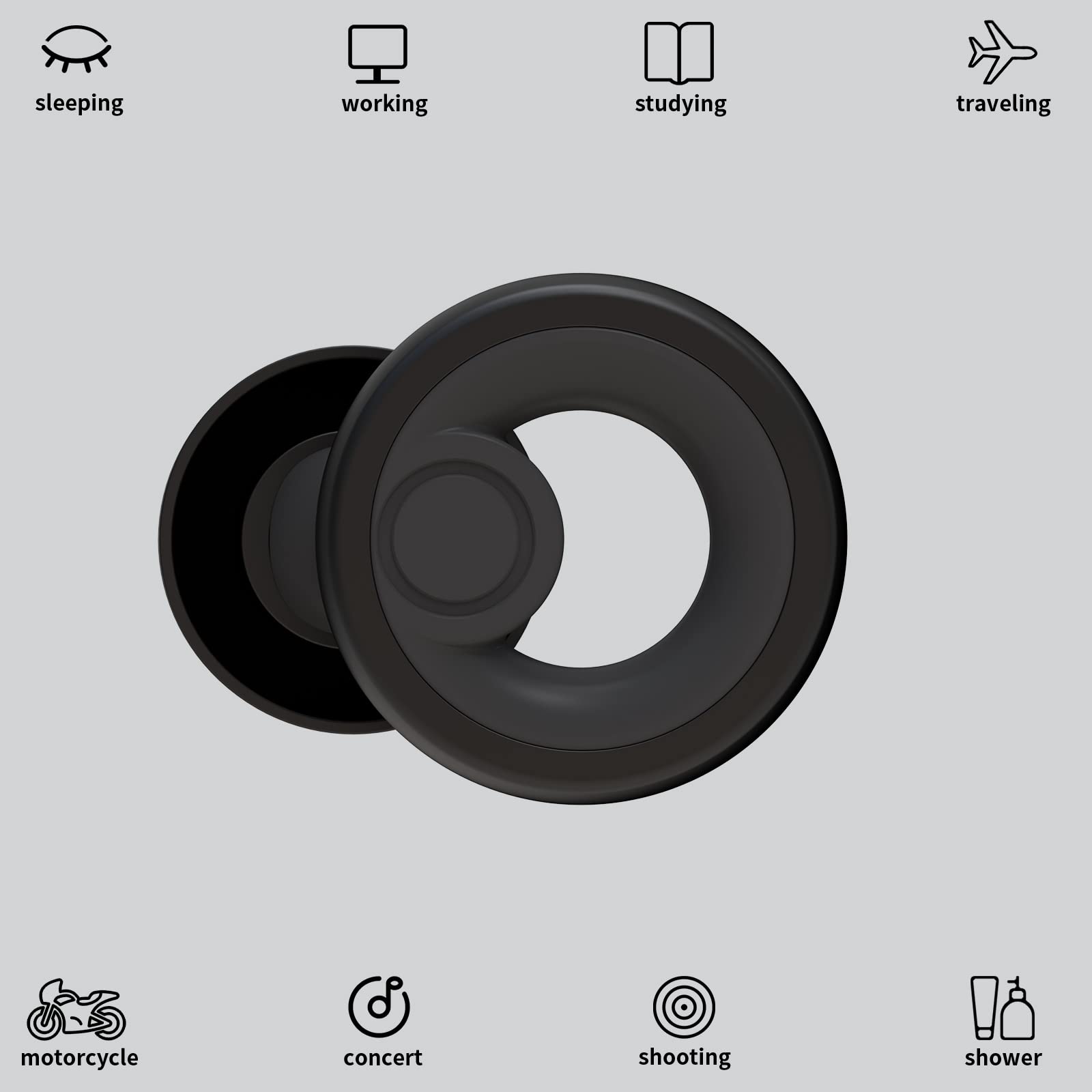 8 Size Eartips included with Jayine Ear Plugs